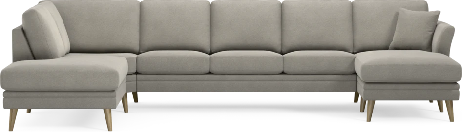 Eden - 3-sits soffa med divan vänster och schäslong höger - Grå