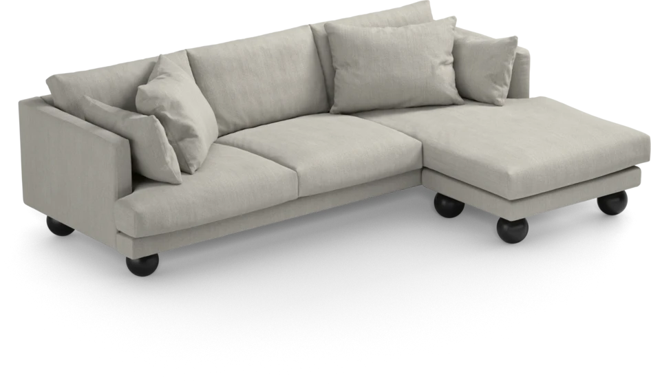 Harper - 4-sits med schäslong höger  - Beige