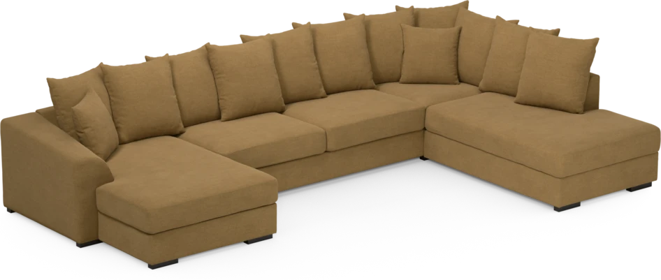 Town - 3-sits soffa med divan höger och schäslong vänster - Gul