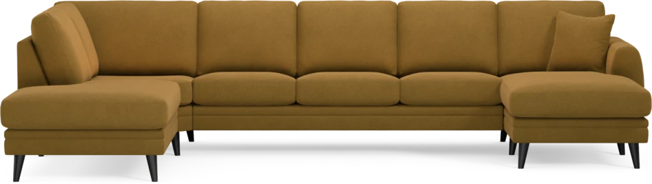 Eden - 3-sits soffa med divan vänster och schäslong höger - Gul