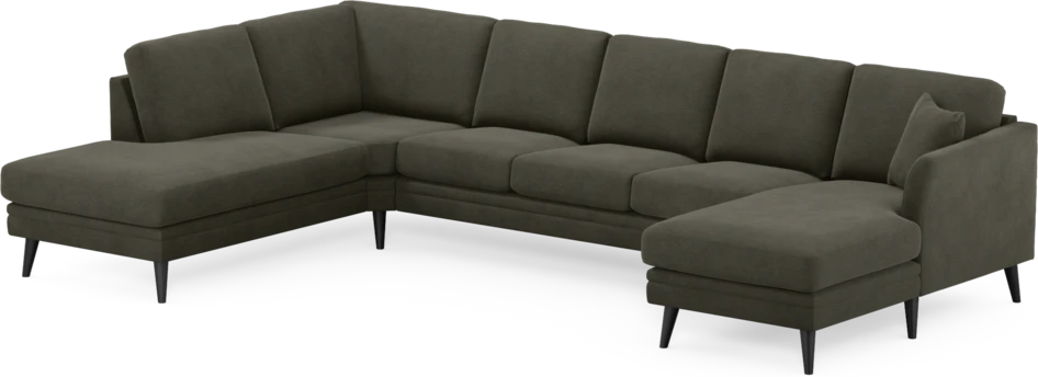 Eden - 3-sits soffa med divan vänster och schäslong höger - Grå