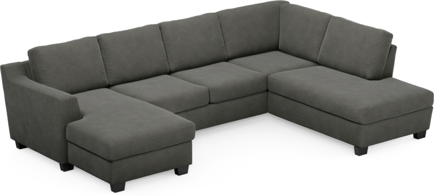 Friday - 3-sits soffa med schäslong vänster och divan höger - Grå