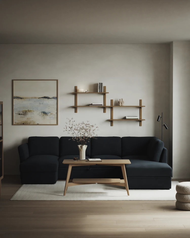 Öland - Bäddsoffa med schäslong vänster och divan höger - inspiration