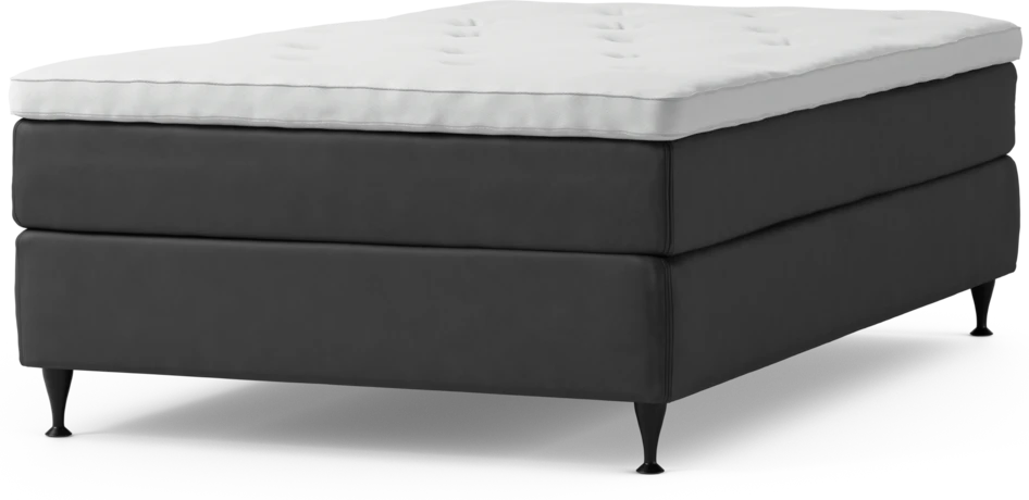 Delux Sense - Kontinentalsäng, enkelsäng 120 cm med bäddmadrass och sängben