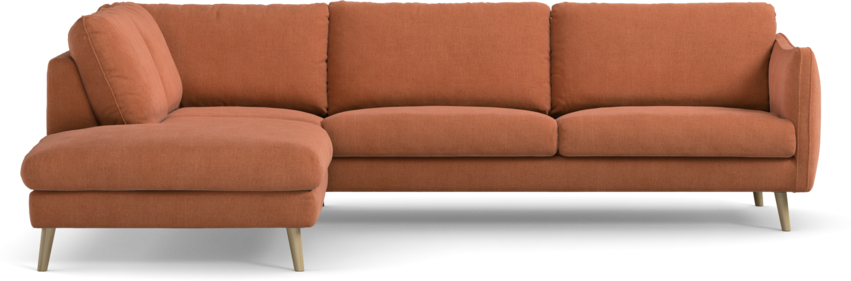 Madison - 3-sits soffa med divan vänster - Orange