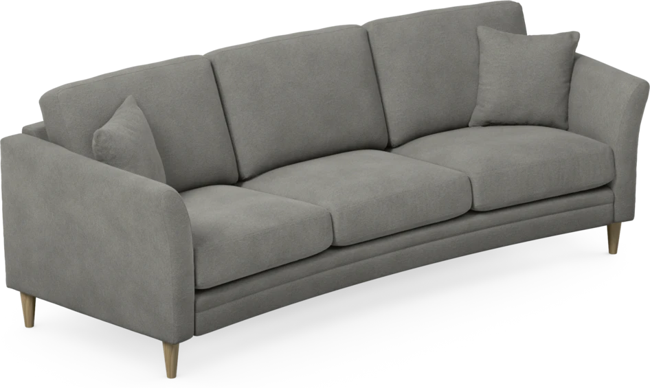Eden - 3-sits soffa svängd - Grå