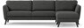 Bridge - 3-sits soffa med schäslong höger - Svart