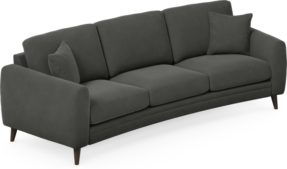 Eden - 3-sits soffa svängd - Grå