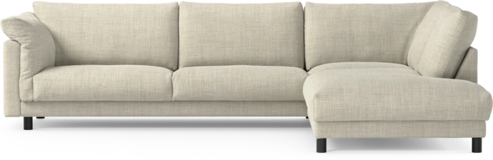 Cherrie, 3-sits soffa med divan höger, fast klädsel