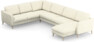 Bridge - Hörnsoffa, 2+3-sits med schäslong höger - Vit