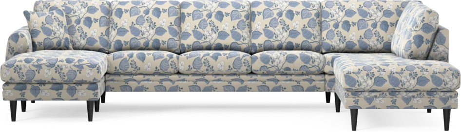 Eden - 3-sits soffa med schäslong vänster och divan höger - Flerfärgad