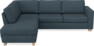 Friday - 2,5-sits soffa med divan vänster - Blå