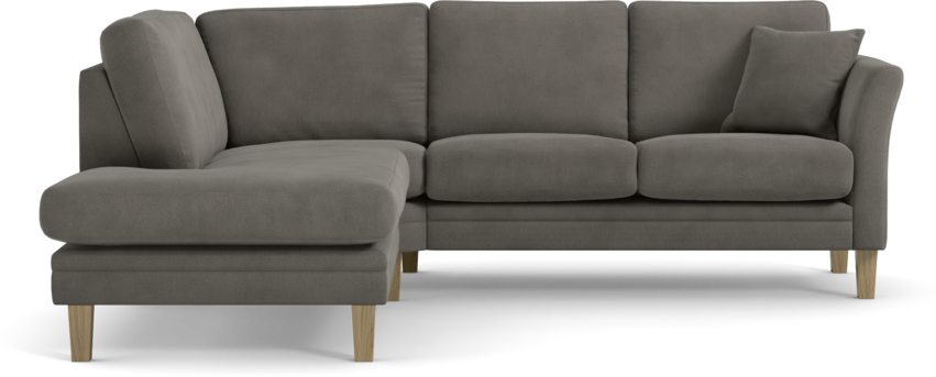 Eden - 2-sits soffa med divan - Grå