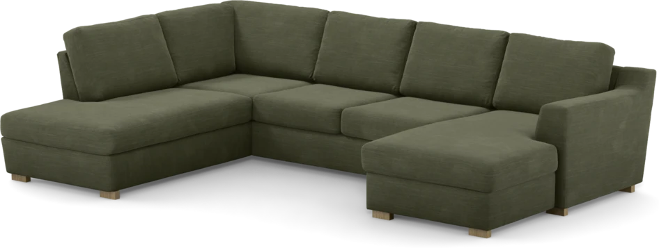 Friday - 3-sits soffa med divan vänster och schäslong höger - Grön