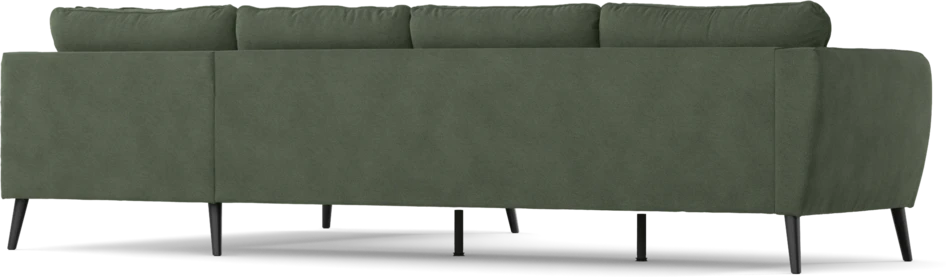 County - 3-sits soffa med divan höger - Grön