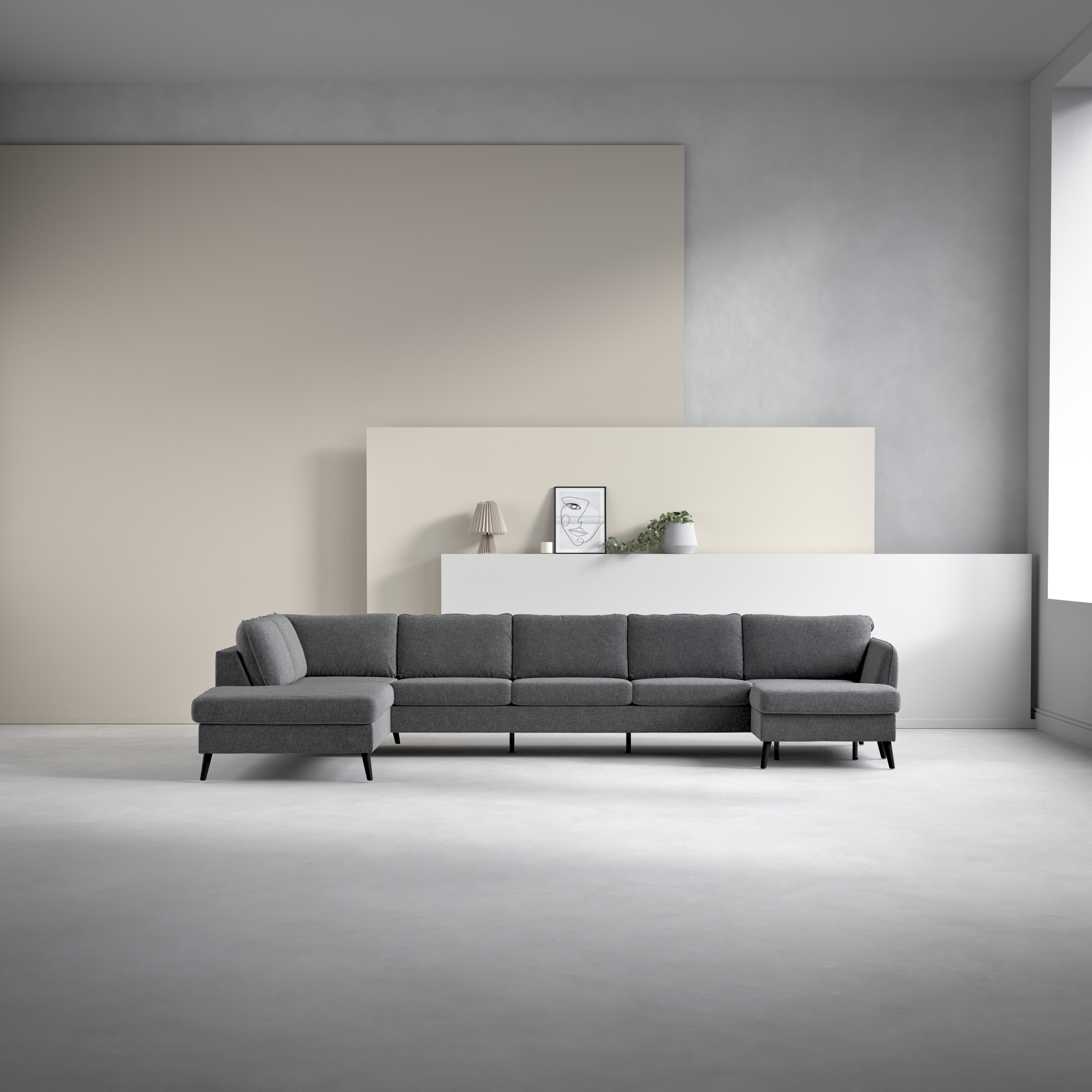 County - 4-sits soffa med divan vänster och schäslong höger - inspiration