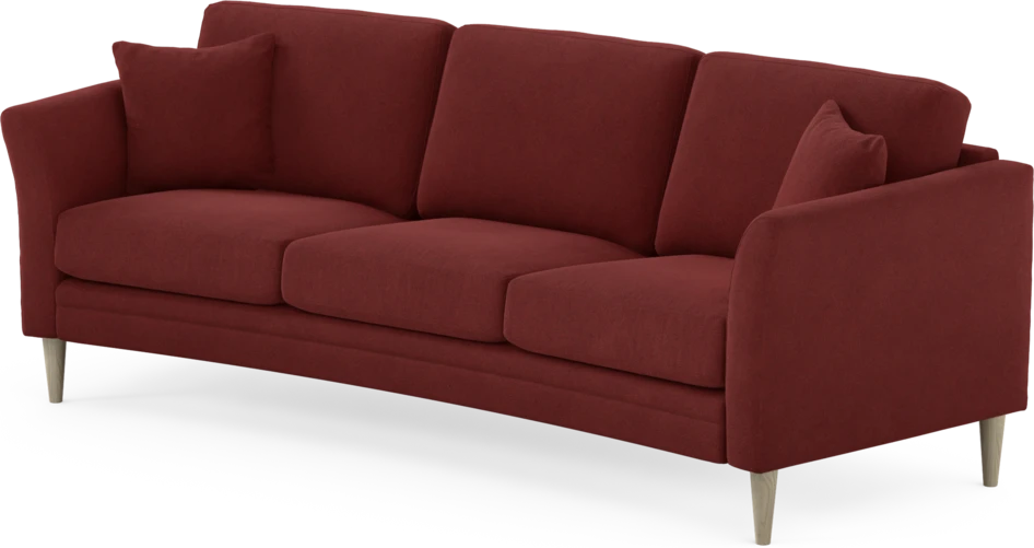 Eden - 3-sits soffa svängd - Röd
