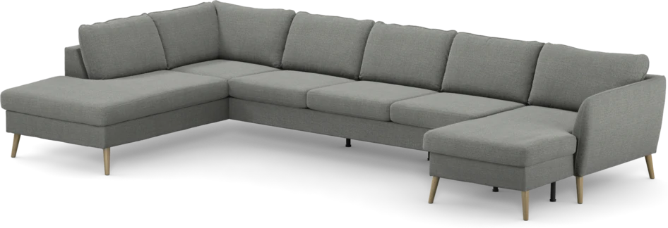 County - 4-sits soffa med divan vänster och schäslong höger - Grå