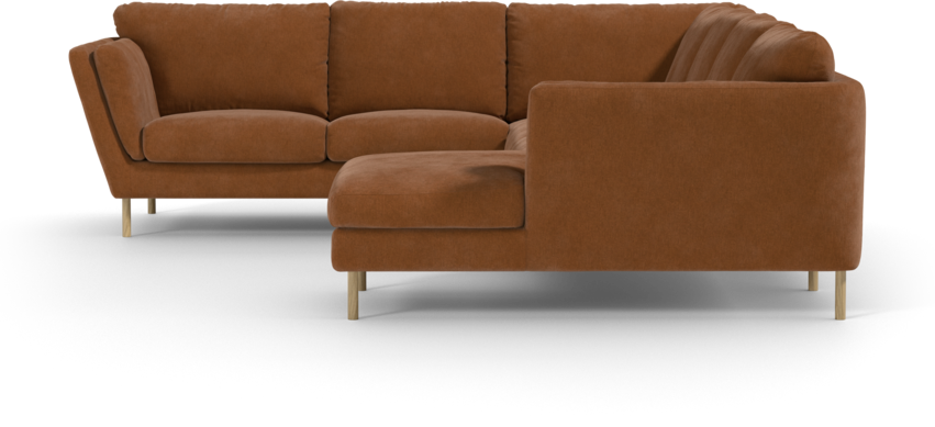 Madison Lux - Hörnsoffa med schäslong höger - Orange