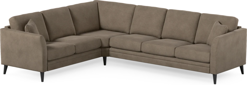 Eden - Hörnsoffa, 2+3-sits - Brun