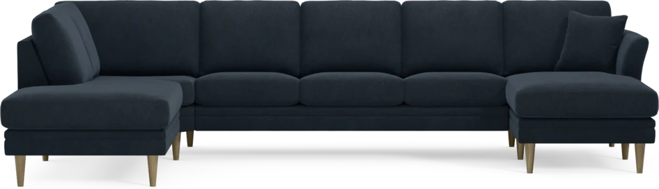Eden - 3-sits soffa med divan vänster och schäslong höger - Blå