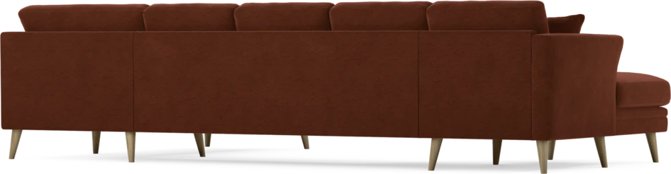 Eden - 3-sits soffa med schäslong vänster och divan höger - Orange
