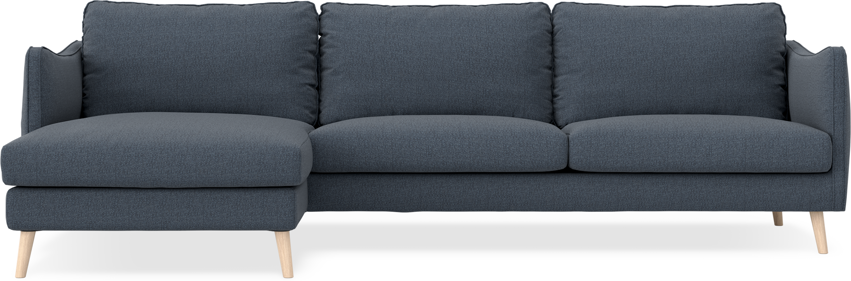 Madison - 3-sits soffa med schäslong vänster - Blå