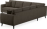 Eden - Hörnsoffa, 3+3-sits - Brun