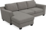 Friday - 3-sits soffa med schäslong vänster - Grå