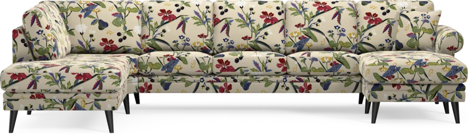 Eden - 3-sits soffa med divan vänster och schäslong höger - Flerfärgad