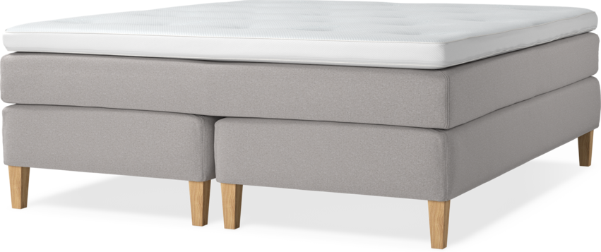 Delux Sense - Kontinentalsäng, dubbelsäng med bäddmadrass - Grå