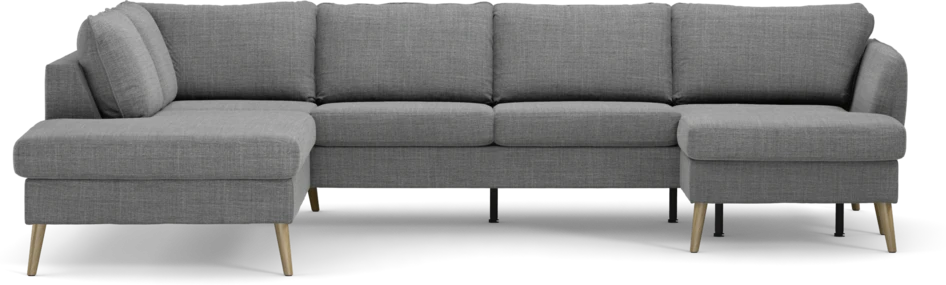 County - 3-sits soffa med divan vänster och schäslong höger - Grå