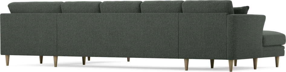 Eden - 3-sits soffa med schäslong vänster och divan höger - Grön