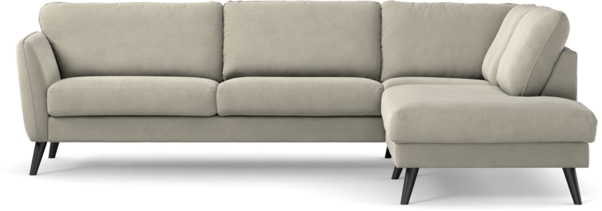 Bridge - 3-sits soffa med divan höger - Brun