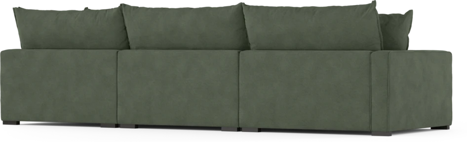 Rossi - 3-sits soffa med divan höger - Grön