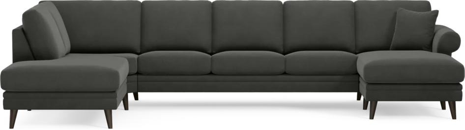 Eden - 3-sits soffa med divan vänster och schäslong höger - Grå