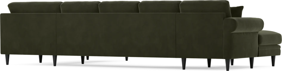 Eden - 3-sits soffa med schäslong vänster och divan höger - Grön