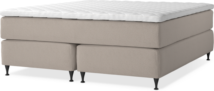 Delux Exclusive - Kontinentalsäng, dubbelsäng med bäddmadrass - Beige