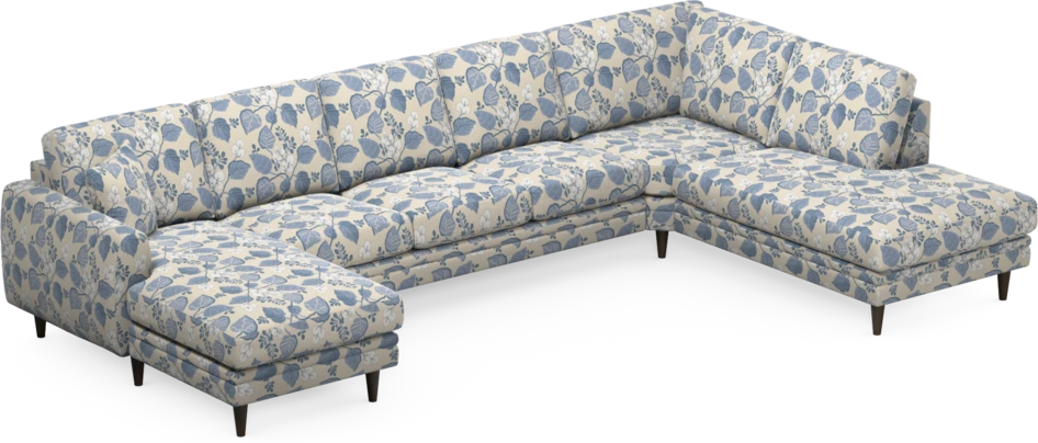 Eden - 3-sits soffa med schäslong vänster och divan höger - Flerfärgad