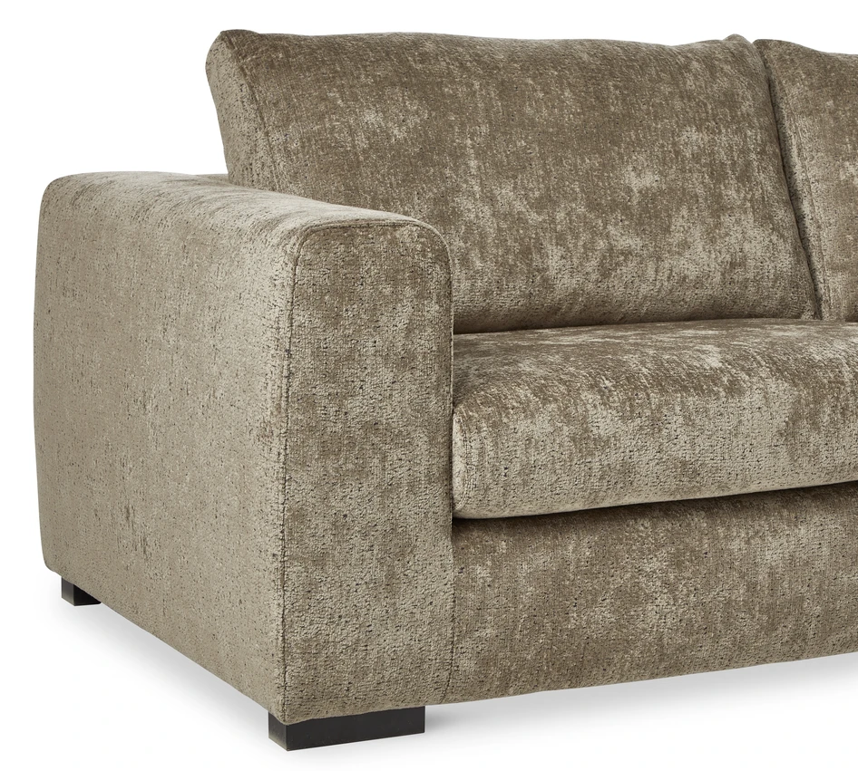 Vida Plus - 3-sits soffa med schäslong höger - Brun