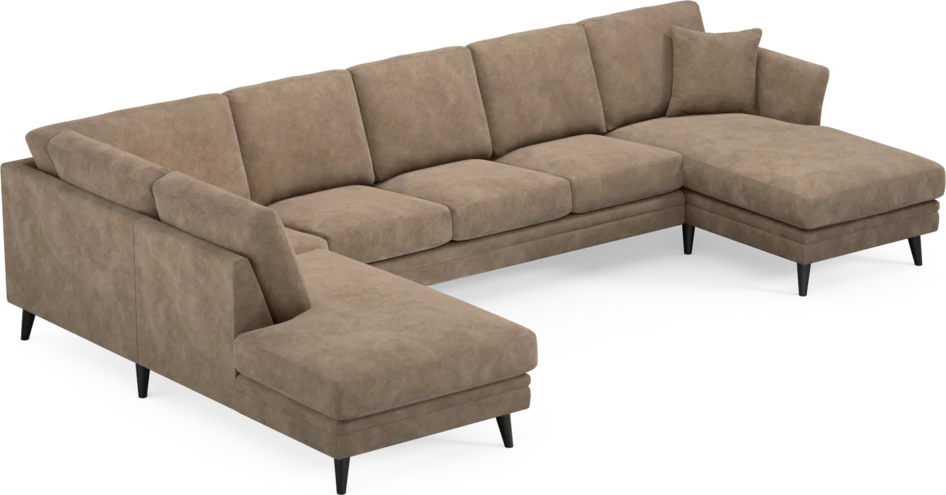 Eden - 3-sits soffa med divan vänster och schäslong höger - Beige