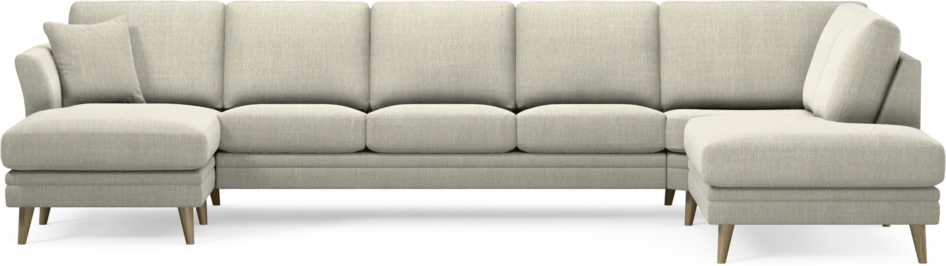 Eden - 3-sits soffa med schäslong vänster och divan höger - Beige
