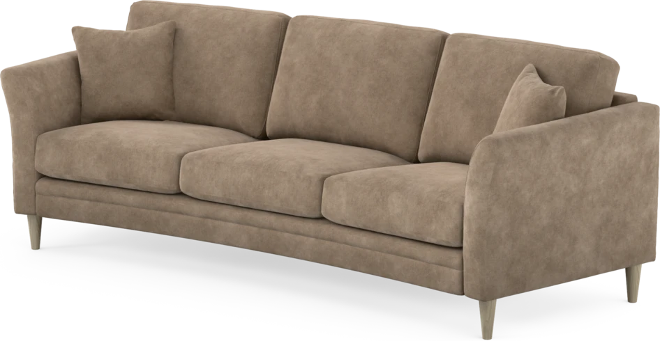 Eden - 3-sits soffa svängd - Beige