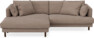 Harper - 4-sits med schäslong XL vänster - Brun