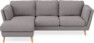 Madison Lux - 2-sits soffa med schäslong vänster - Grå