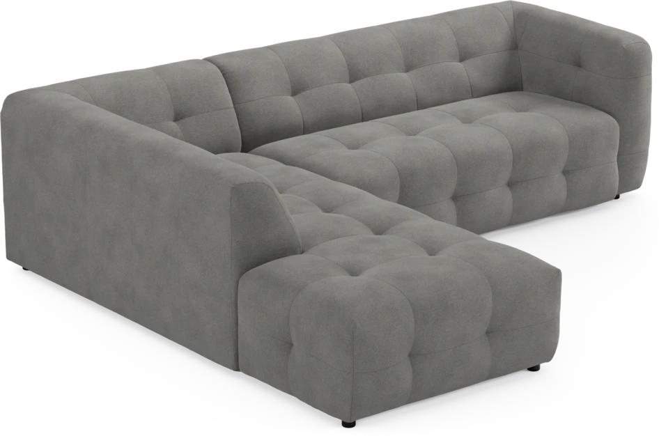 Bella - 3-sits soffa med divan vänster - Grå
