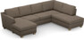 Friday - 3-sits soffa med schäslong vänster och divan höger - Brun