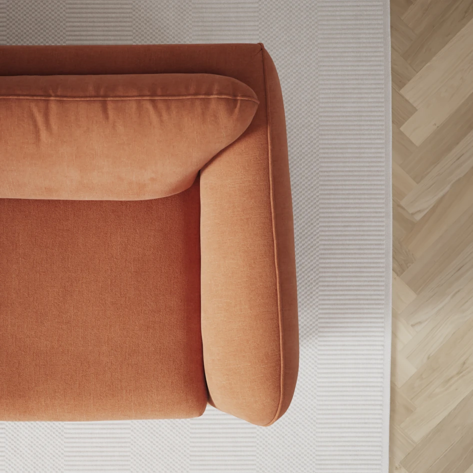 Madison Lux - 2-sits soffa med divan höger - Orange