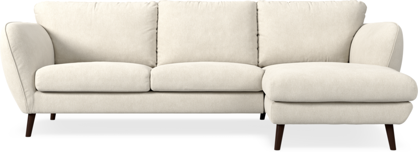 Madison Lux - 2-sits soffa med schäslong höger - Vit