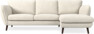 Madison Lux - 2-sits soffa med schäslong höger - Vit